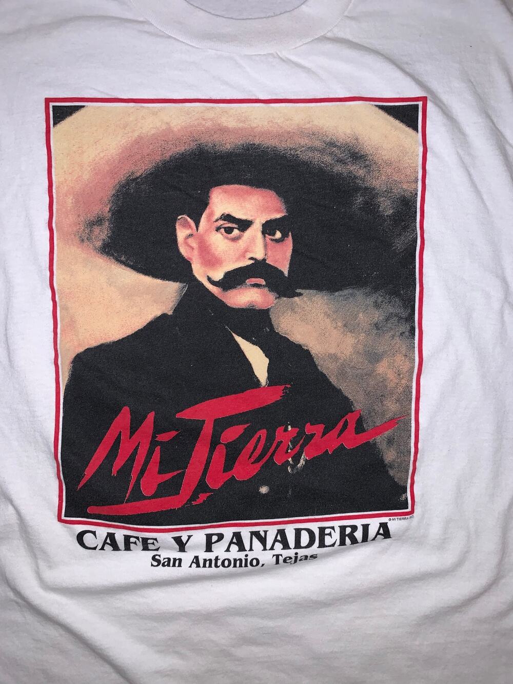 Vintage Mi Tierra Cafe San Antonio T Shirt 2XL Emiliano Zapata Jerzees Mexico